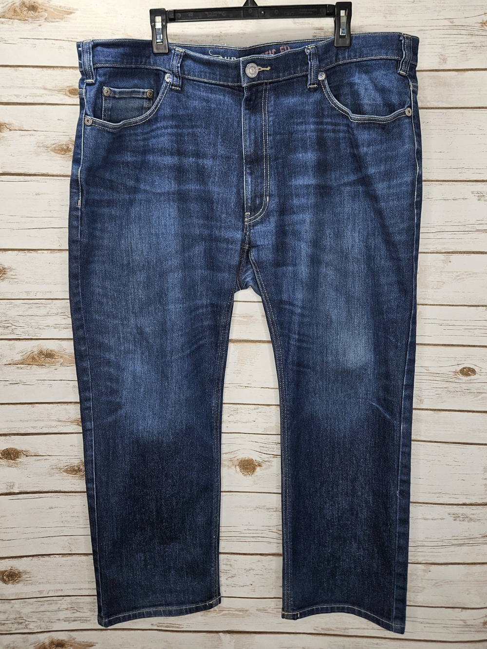 True Nation Athletic Fit Jeans Dark Blue Denim Size 44W 28L
